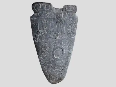 Narmer Palette-ancient egypt Low-poly 3D model