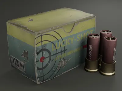 Shotgun  Ammo Low-poly 3D model
