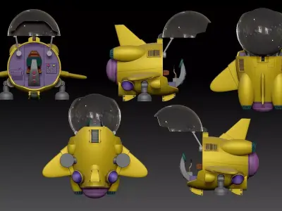 fan-art Dragon Ball Shf Bulma 991 Airship model kit 3D print model