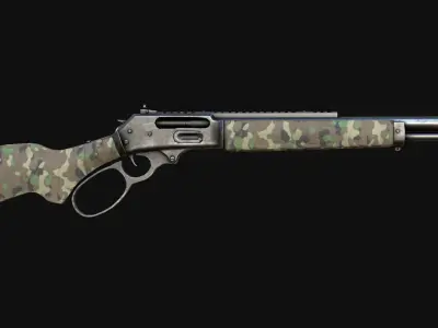 Ruger Marlin Low-poly 3D model