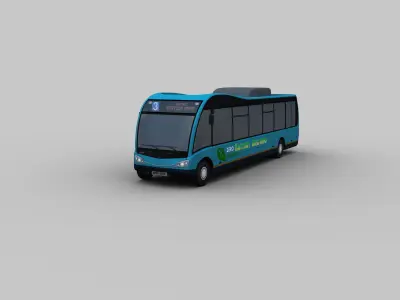 Electric Bus Pack 2 Low-poly 3D model