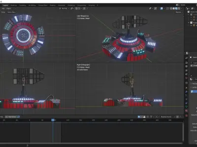 Radar star wars spaceship 3D model