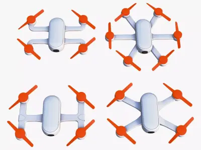 Simple Drone Pack M1 3D model