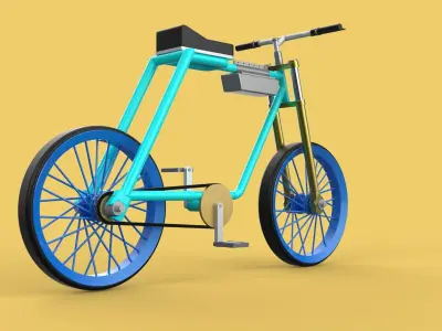FAT BIKE EBIKE ELECTRIC BICYCLE RETRO 3D model