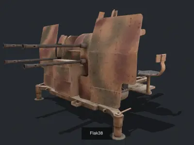 Anti Aircraft Weapon Pack 3D Model Collection