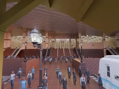 Egyptian Metro New El marge station 3D model