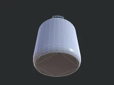 Bioplastic Drum 01 Low-poly 3D model