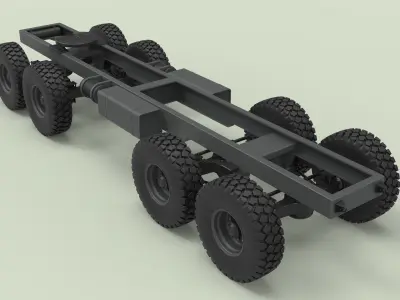 Chassis 8x8 for truck 3D model