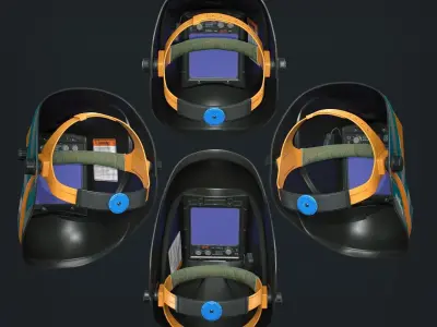 Welding mask 3d model Low-poly Low-poly 3D model