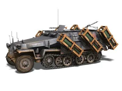 SD KFZ 251 1 - Ausf C - Stuka zu Fuss 3D model