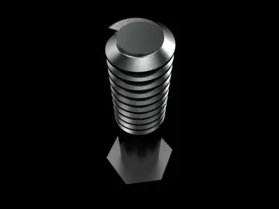 M10 Saw Bolt Free 3D model