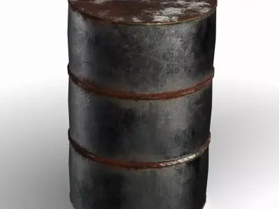 Rusty Steel Drum 3D model
