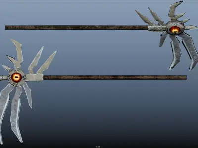 Fantasy Scythe Low-poly 3D model purchase