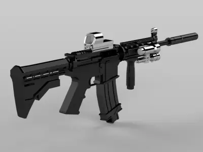 M4 gune 3D model