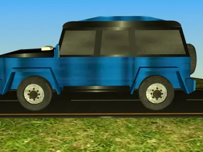 Indian Jeep Type 1 Low-poly 3D model