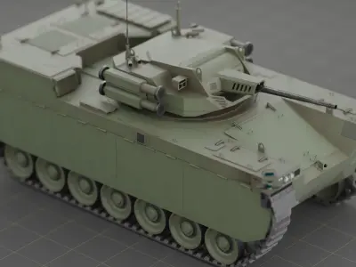 Type-X Tank - Milrem Robotics Low-poly 3D model