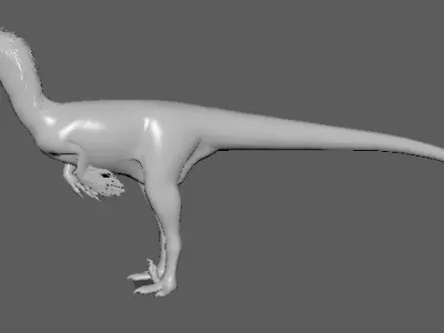 Textured Dino The Low Poly Roar Low-poly 3D model