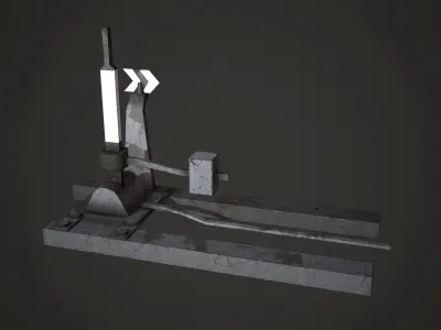Railway Arrow Low Poly Low-poly 3D model