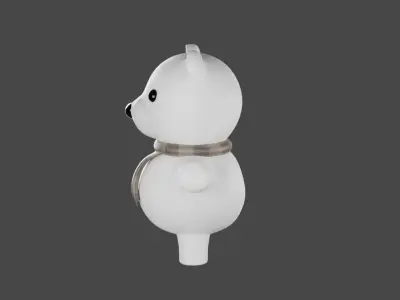 3D Character Teddy Bear Snow Bear 3D illustration 3D model