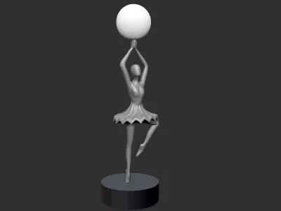 BALLERINA statue lamp decoration 3D print model purchase