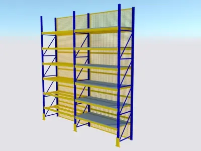 heavy duty racking system 3D model