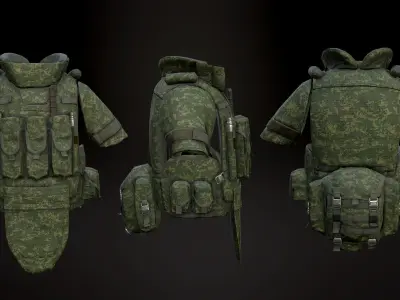 6B43 Body Armor Low-poly 3D model