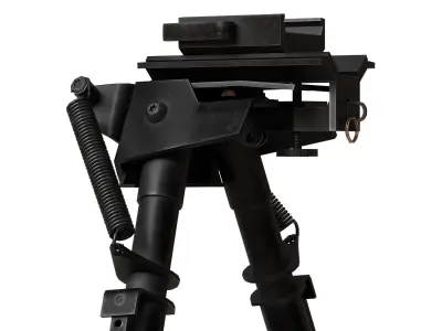 Harris Bipod with Picatinny Attachment Low-poly 3D model