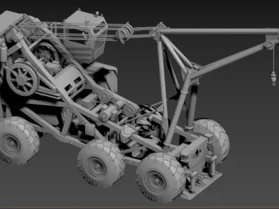Carrier Tilly Aircraft Carrier Crash Crane 3D Model 1 35 1 87 3D print model