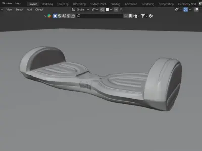 Futuristic Hoverboard 3D Model  PBR Textures Game Ready Low-poly 3D model