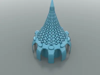 Small funny tower Free low-poly 3D model