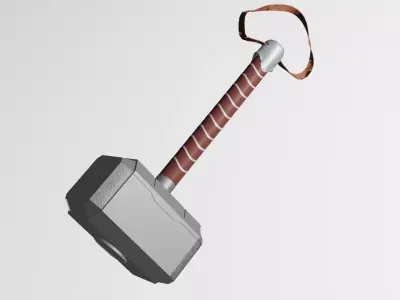thor hammer 3D model purchase