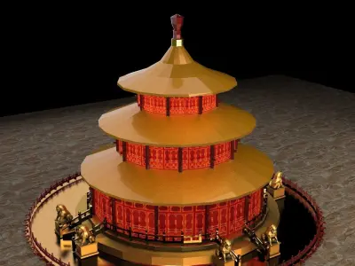 Chinese temple  3D model