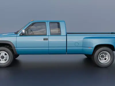 GMC Sierra Extended Cab Dually 1990 3D print model