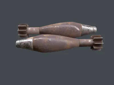 Mortar Projectile 60mm 3D model