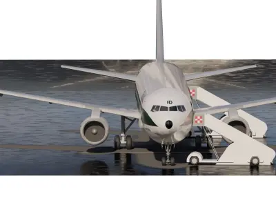 BOEING 767-300 with interior 3D model