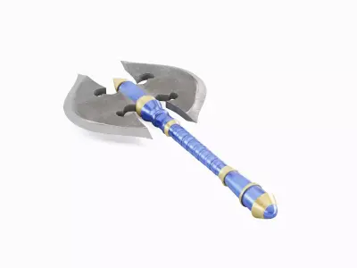 Stylized War Axe 05 Low-poly 3D model
