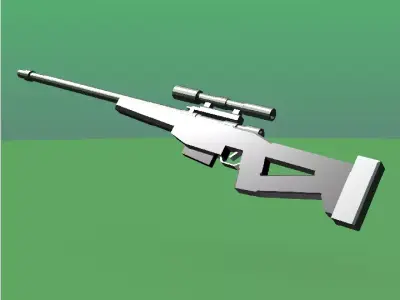 R750 sniper rifle Free low-poly 3D model