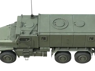 Ural Typhoon 63095 MRAP Standard Low-poly 3D model