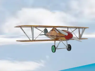 Albatros DV Free low-poly 3D model