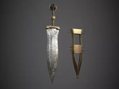 Dagger Ibera Low-poly 3D model