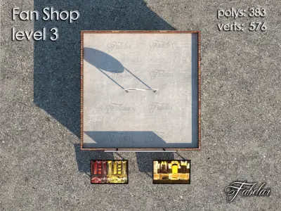 Fan Shop Low-poly 3D model purchase