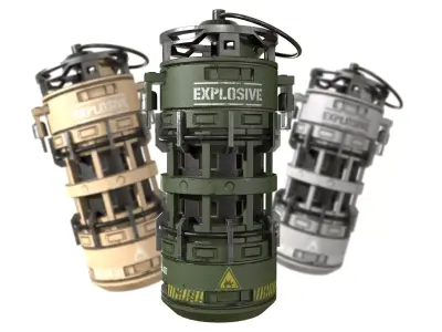 Grenade Concept-2 Low-poly 3D model
