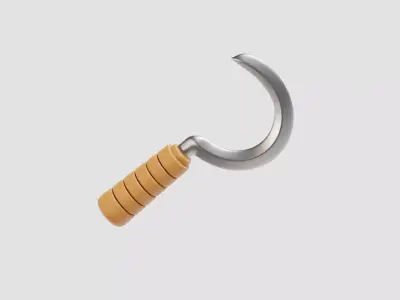 Sickle 3d model Low-poly 3D model