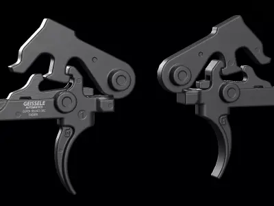 Geissele SSA SSF Triggers Low-poly 3D model