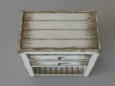 Ontario Two Drawer Accent Table 3D model