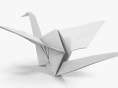 Origami Crane 3D model purchase