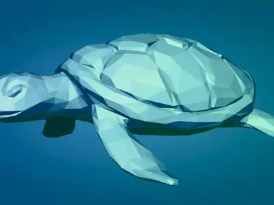 Low Poly Sea Turtle Free 3D model