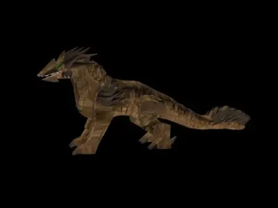 Earth Dragon Free low-poly 3D model