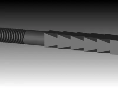Rag foundation bolt Free 3D model