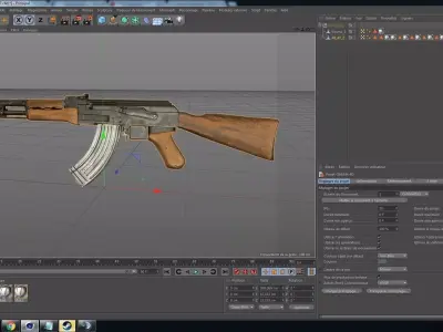 Ak-47 ak - rifle Free 3D model buy